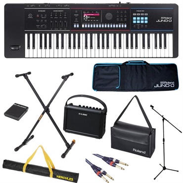 Roland JUNO-D6【バッテリー駆動可能】小型アンプ付き・ミニポータブルセット【kbdset】　ローランド　※配送事項要ご確認