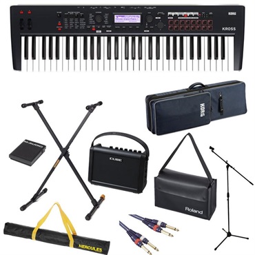 KORG KROSS2-61 DB【バッテリー駆動可能】小型アンプ付き・ミニポータブルセット【kbdset】　コルグ　※配送事項要ご確認