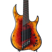 Z3 5st Buckeye Burl Top (Red to Orange Reverseburst Top and Transparent Black Back)