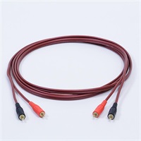 PASSGO RED RCA Cable (ステレオ)(3.0ｍ)(パスゴーレッド)(ラインケーブル/スレテオケーブル)(Stereo RCA-RCA)(RCA(L/R)-RCA(L/R))(日本製)
