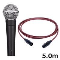 SM58-LCE【PASSGO REDマイクケーブルセット(XLR-XLR)5.0ｍ】(定番ダイナミックマイク)(国内正規品2年保証)(シュア)(SM58LCE)