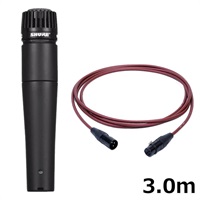 SM57-LCE【PASSGO REDマイクケーブルセット(XLR-XLR)3.0ｍ】(国内正規品2年保証)(シュア)(定番ダイナミックマイク)(楽器・ギターレコーディング定番)