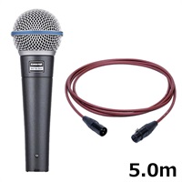 BETA 58A-J【PASSGO REDマイクケーブルセット(XLR-XLR)5.0ｍ】(BETA58A)(国内正規品2年保証)(シュア)(ダイナミックマイク)