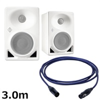 KH 80 DSP A W (ペア)【PASSGO BLUEスピーカーケーブルセット(XLR-XLR)3.0ｍ】(ホワイト)(ノイマン)(モニタースピーカー)(KH80)(アクティブモニタースピーカー)
