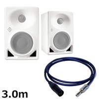 KH 80 DSP A W (ペア)【PASSGO BLUEスピーカーケーブルセット(TRS-XLR)3.0ｍ】(ホワイト)(ノイマン)(モニタースピーカー)(KH80)(アクティブモニタースピーカー)
