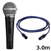 SM58SE【PASSGO BLUEマイクケーブルセット(XLR-XLR)3.0ｍ】(定番・スイッチ付きダイナミックマイク)(国内正規品2年保証)(シュア)