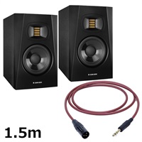 T5V (ペア)【PASSGO REDスピーカーケーブルセット(TRS-XLR)1.5ｍ】(アダム)(2ウェイモニタースピーカー)