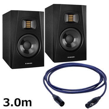 ADAM T5V (ペア)【PASSGO BLUEスピーカーケーブルセット(XLR-XLR)3.0ｍ】(アダム)(2ウェイモニタースピーカー)