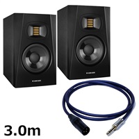 T5V (ペア)【PASSGO BLUEスピーカーケーブルセット(TRS-XLR)3.0ｍ】(アダム)(2ウェイモニタースピーカー)
