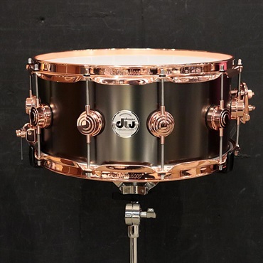 dw DRVD6514SVPBK [Collector's Satin Black Over Brass Snare 14''×6.5'' / Copper Finish Hardware]【日本初入荷/特注品】
