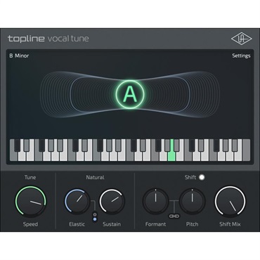 Universal Audio 【ユニバーサルオーディオTopline Vocal Tuneイントロセール！】Topline Vocal Tune (ボーカルチューニング)(自動ボーカルピッチ補正)(プラグインソフト)(オンライン納品)(2時間以内に納品)