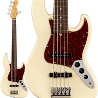 American Professional II Jazz Bass V (Olympic White/Rosewood)【生産完了品】【夏のボーナスセール】