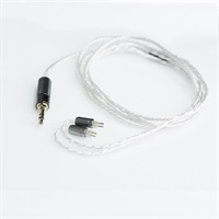 Standard Cable IEM2pin 1.2m WHT (ホワイト)(キューディーシー)(ケーブル)(イヤモニ)(IEM)(3.5mm3極)(銀メッキ銅ケーブル)