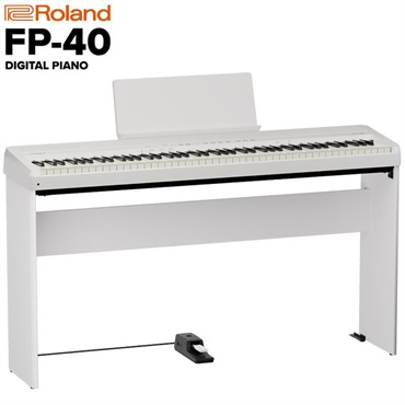 Roland (予約商品・9月19日発売)FP-40-WHB（ホワイト）& 純正・専用スタンド＋純正ダンパーペダルセット Digital Piano