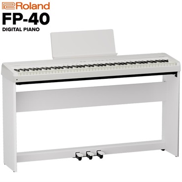 Roland (予約商品・9月19日発売)FP-40-WHB（ホワイト）& 純正・専用スタンド&3本ペダルセット Digital Piano