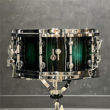 SONOR SQ2 System Snare Drum - Beech Vintage 14×7 - Black to Green Burst over African Marble 【特注品】