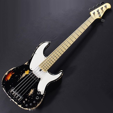 Xotic XTB-1T 5st (Black over 3TB/ASH/M) [Lacquer Heavy Aged]
