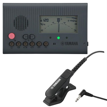 YAMAHA ヤマハ / TDM-600GY チューナー メトロノーム + TM-40BK (ブラック) チューナー用 マイクロフォンセット 【セットがお買い得!!】