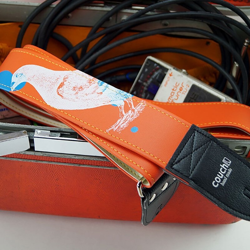 Couch Guitar Strap Social Studies Orange Birdstrap 画像3