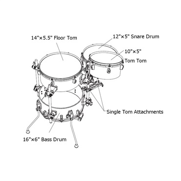 TAMA CJB46C-ISP [Cocktail-JAM Series / Cocktail-JAM Drum set] 【お取り寄せ品】 画像7