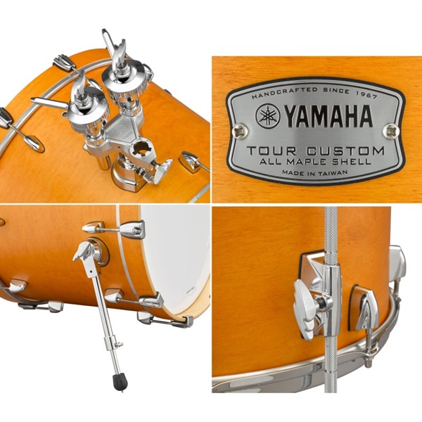 YAMAHA TMP2F4CAS [Tour Custom/All Maple Shell Drum Kit/BD22，FT16，TT12&10，ダブルタムホルダー付属/ キャンディアップルサテン] 画像4