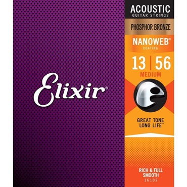 ELIXIR Acoustic Phosphor Bronze with NANOWEB Coating #16102 (Medium/13-56) 画像1
