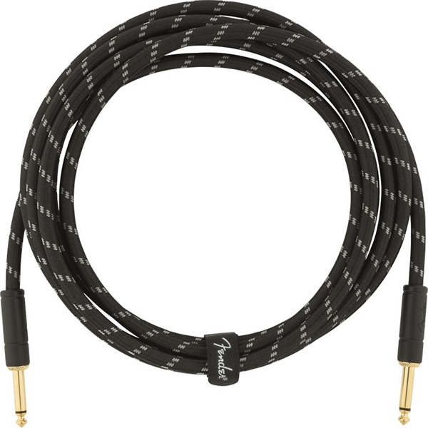 Fender USA Deluxe Series Instrument Cable， Straight/Straight， 10'， Black 画像1