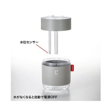 SANWA SUPPLY USB-TOY100GY　USB加湿器(LEDライト付き) グレー 【数量限定価格】 画像3