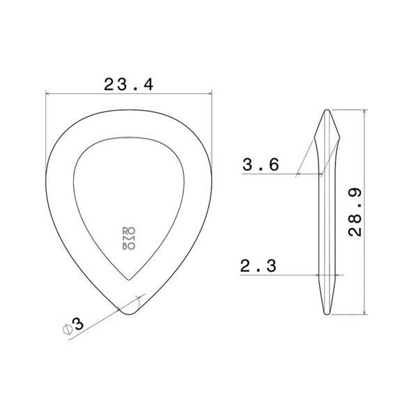 ROMBO Jade Pick-2.3 mm ｜イケベ楽器店