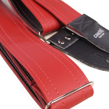 Couch Guitar Strap All Red Double Stitch 画像1