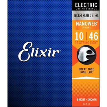 ELIXIR 【最安SALE】 Electric Nickel Plated Steel with NANOWEB Coating #12450 (12-string Light/10-46) 画像1