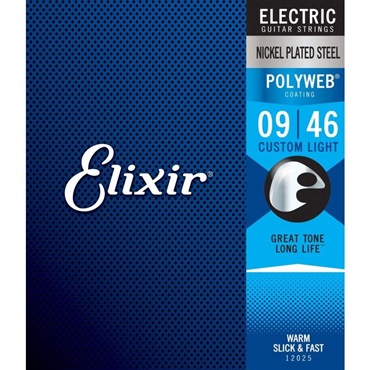 ELIXIR Electric Nickel Plated Steel with POLYWEB Coating #12025 (Custom Light/09-46) 画像1