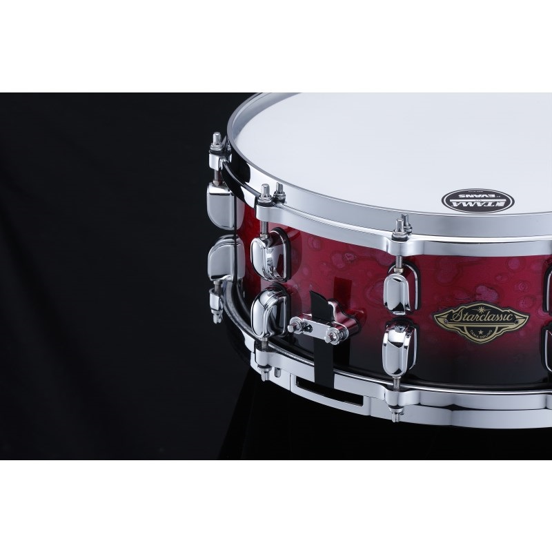 TAMA Starclassic Walnut/Birch Snare Drum 14×6.5 - Molten Dark Raspberry Fade [WBSS65-MDR] 画像3