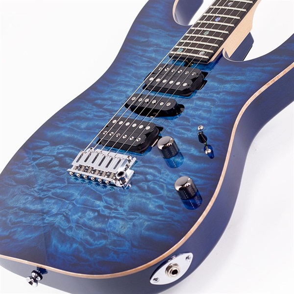 T's Guitars DST-Pro24 Quilt Maple Top(Trans Blue Burst) w/Buzz