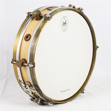 A&F Drum Co Wood Rude Boy Maple Snare Drum 12 x 3 with Raw Brass Hoops 画像2