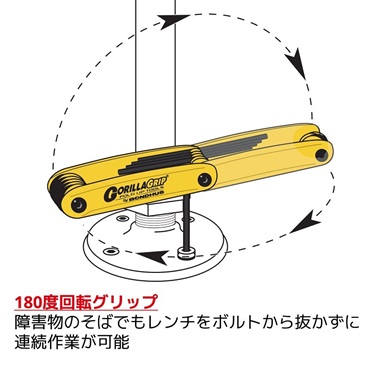 BONDHUS GorillaGrip Fold Ups [インチサイズ/9本組 HF9S] 画像2