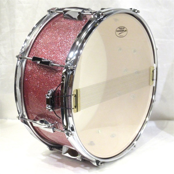 CANOPUS JSB-1465 Rose Sparkle Lacquer [刃 II YAIBA Birch Snare Drum 14×6.5] 画像6