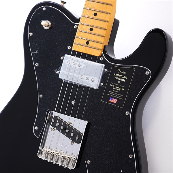 Fender USA Limited Edition American Vintage II 1977 Telecaster Custom (Black/Maple) 画像3