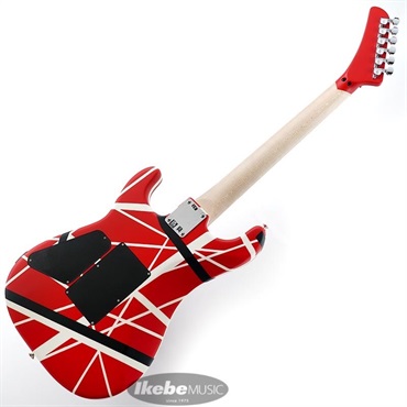 EVH Striped Series 5150 (Red with Black and White Stripes/Maple