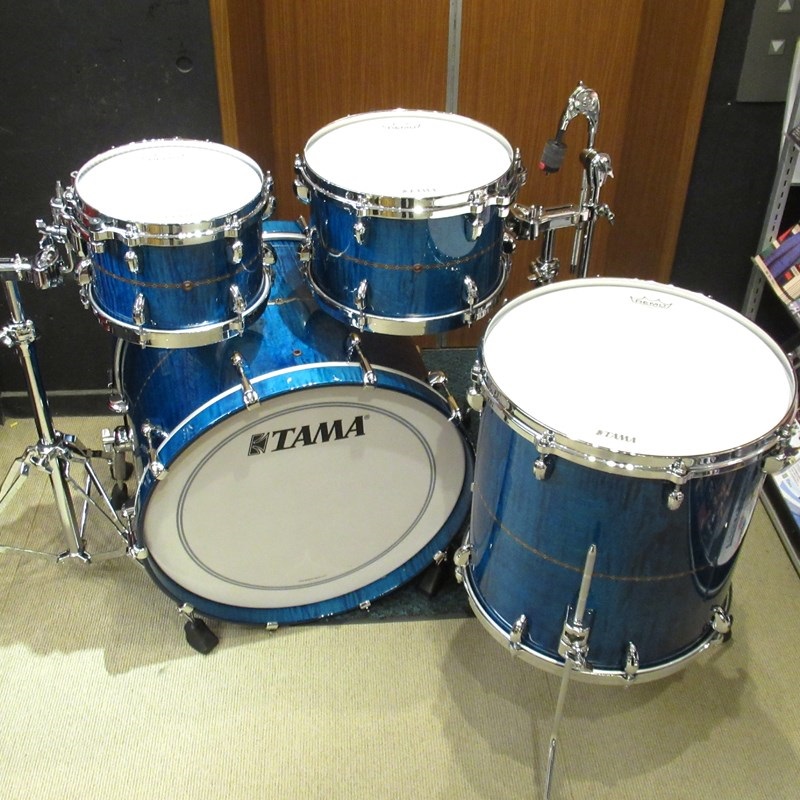 TAMA STAR Maple 4pc kit [22BD，16FT，12&10TT] - Ocean Blue Curly