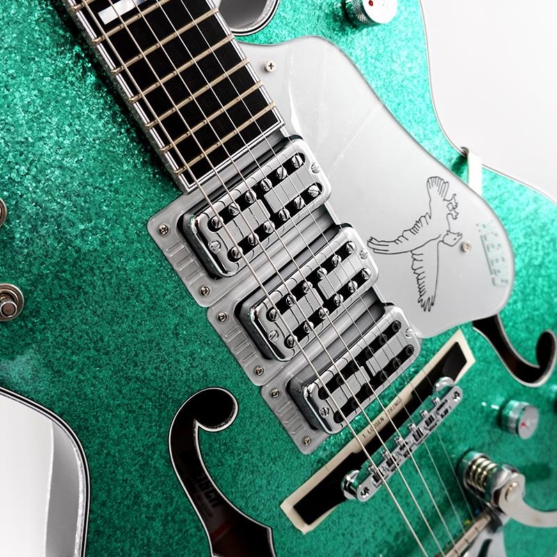 GRETSCH G6136T Kenny Falcon II with String-Thru Bigsby (Early Summer Green Sparkle/Ebony) 画像9