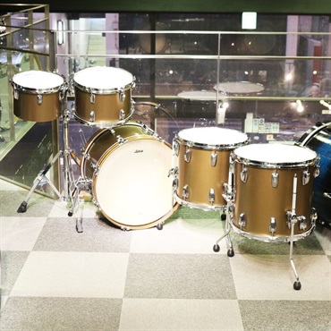 Ludwig Classic Maple MOD 4pc Drum Set [20BD，15FT，14FT，12TT，10TT(Single Head)] -VINTAGE BRONZE MIST 画像2