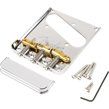 Fender USA 3-Saddle Top-Load/String-Through Tele Bridge with Compensated Brass Bullet Saddles [0990808000] 画像1