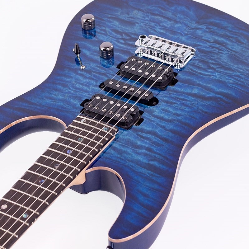 T's Guitars DST-Pro24 Quilt Maple Top(Trans Blue Burst) w/Buzz