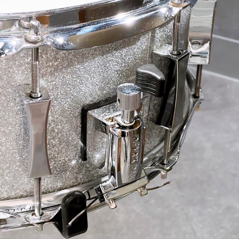 PORK PIE 8ply Maple Snare Drum 14×6 - Silver Sparkle Wrap 【中古品