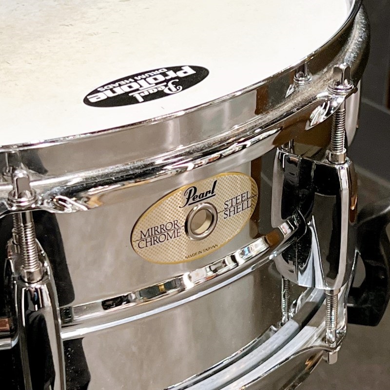 Pearl Mirror Chrome Steel Snare Drum 14×5.5 【中古品】 ｜イケベ楽器店