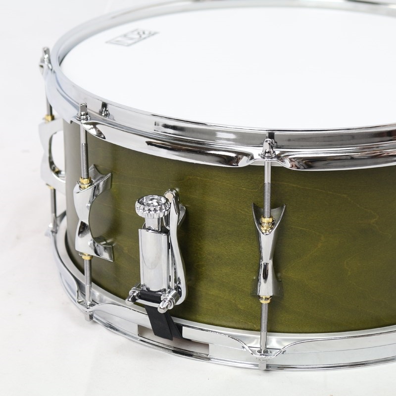 INDe Flex-Tuned Maple Snare Drum 14×6.5 -Matte Olive Lacquer 
