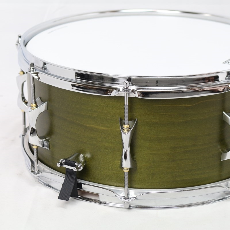 INDe Flex-Tuned Maple Snare Drum 14×6.5 -Matte Olive Lacquer 画像5