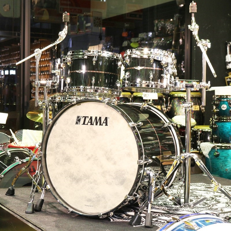 TAMA STAR Bubinga 4pc Drum Kit [22BD，16FT，12&10TT] -Dark Green