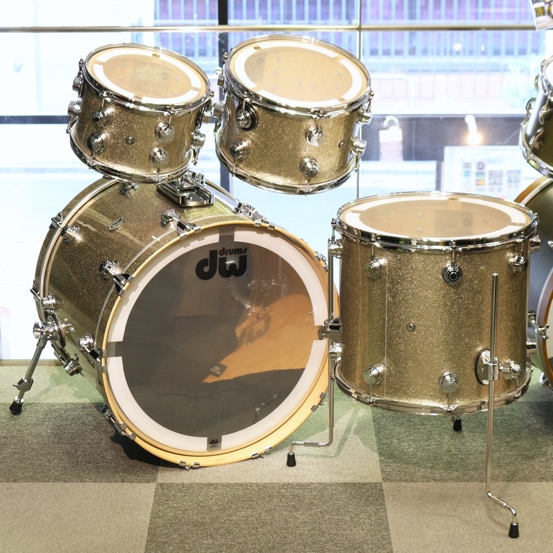 dw Collector's Pure Maple 4pc Drum Kit [BD22， FT16， TT12&10 / Nickel Sparkle Glass Finish Ply]【中古品】 画像1